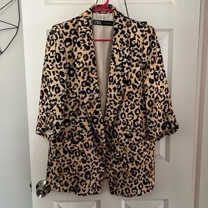 Leopard Print Zara Blazer size Medium